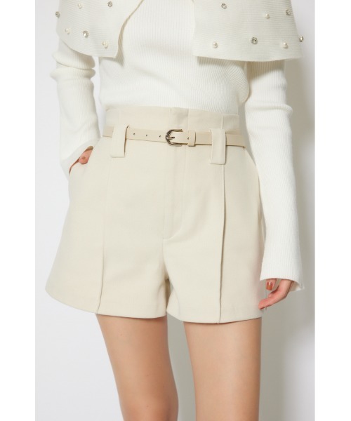 rienda(リエンダ)の「ベルト付きピンタックショートパンツ 秋服 冬服(その他パンツ・レディース・アイボリー/ブラウン/グレー・X-SMALL/SMALL/MEDIUM)」の4枚目の写真