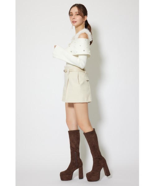 rienda(リエンダ)の「ベルト付きピンタックショートパンツ 秋服 冬服(その他パンツ・レディース・アイボリー/ブラウン/グレー・X-SMALL/SMALL/MEDIUM)」の8枚目の写真