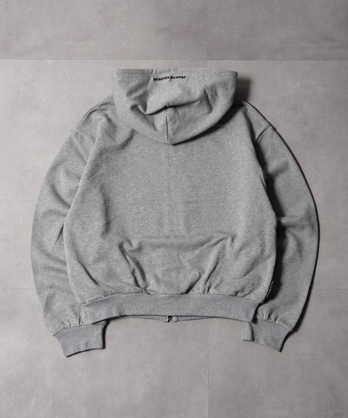 #MEMORY（メモリー）の「【MEMORY】ヘビーウェイト ボーン柄 ラインストーン ダブルZIPパーカー / Bone Pattern Rhinestone Double-Zip Hoodie（パーカー・メンズ・ピンク/ブラック/グレー・XL/L/M）」の7枚目の写真