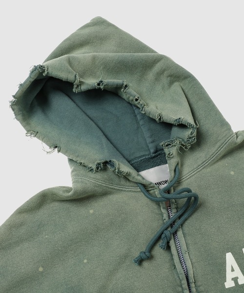 BOW WOW（バウワウ）の「ARMY ZIP HOODIE AGED（パーカー・メンズ・グリーン系その他・L/XL）」の3枚目の写真