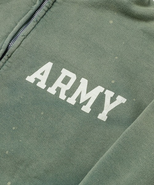 BOW WOW（バウワウ）の「ARMY ZIP HOODIE AGED（パーカー・メンズ・グリーン系その他・L/XL）」の4枚目の写真