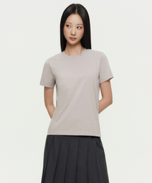 [クールタンダード] ウィメンズ ベーシック クルーネック Tシャツ [マッシュルーム]