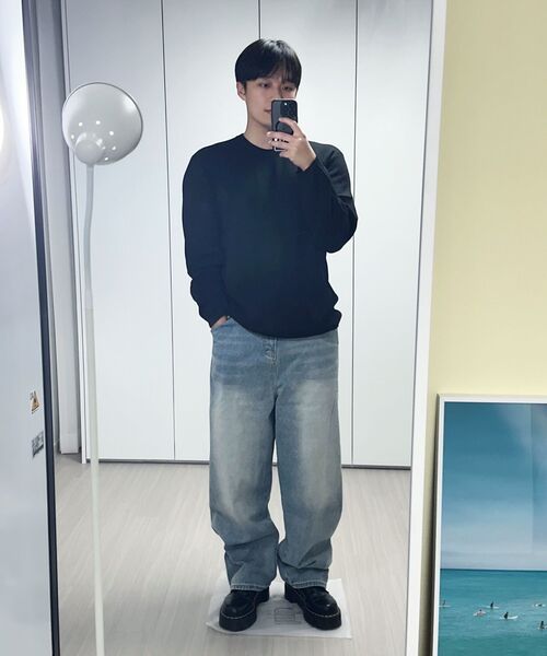 MUSINSA STANDARD（ムシンサスタンダード）の「ミニマルクルーネックニット[ブラック]（ニット/セーター・メンズ・その他・XX-LARGE/SMALL/MEDIUM/LARGE/X-LARGE）」の10枚目の写真