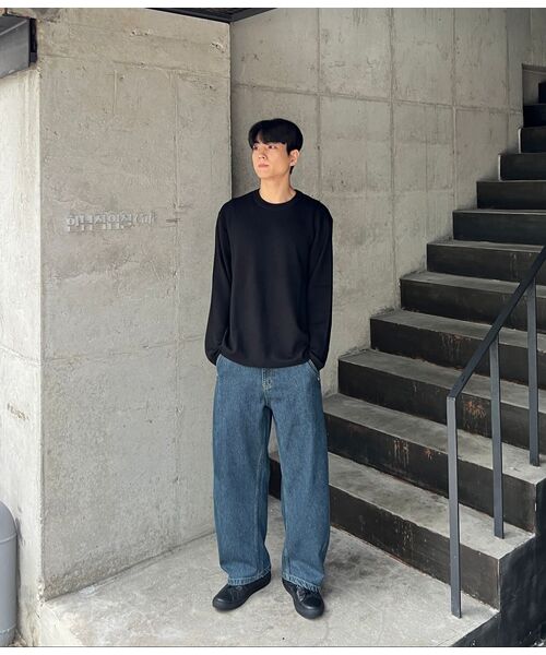 MUSINSA STANDARD（ムシンサスタンダード）の「ミニマルクルーネックニット[ブラック]（ニット/セーター・メンズ・その他・XX-LARGE/SMALL/MEDIUM/LARGE/X-LARGE）」の13枚目の写真