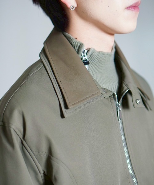 Chikashitsu +】double collar jacket / 【チカシツプラス】ダブル