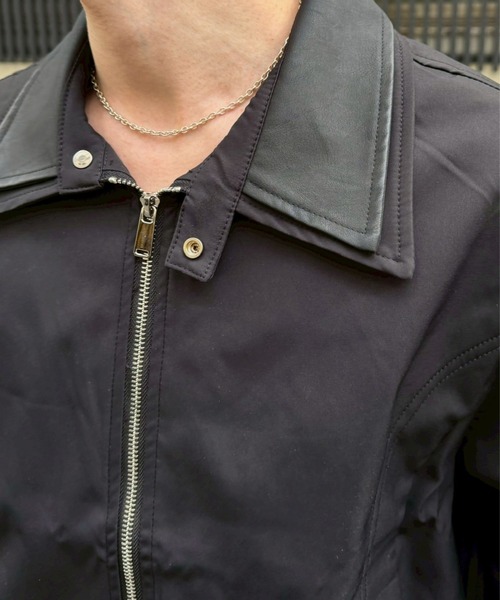 Chikashitsu +】double collar jacket / 【チカシツプラス】ダブル