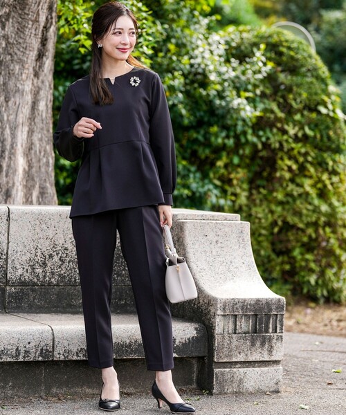ANY SIS（エニィスィス）の「【2SET】セレモニー セットアップ（セットアップ・レディース・ベージュ系/ネイビー系・X-LARGE）」の5枚目の写真