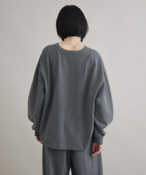 Paradise Picnic（パラダイスピクニック）の「Dignite Collier ソフト起毛ストレッチプルオーバー（シャツ/ブラウス・レディース・チャコールグレー/ブラック・FREE）」の17枚目の写真