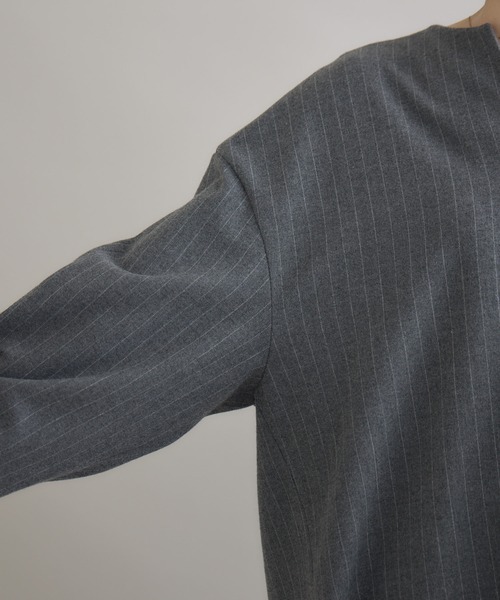 Paradise Picnic（パラダイスピクニック）の「Dignite Collier ソフト起毛ストレッチプルオーバー（シャツ/ブラウス・レディース・チャコールグレー/ブラック・FREE）」の4枚目の写真