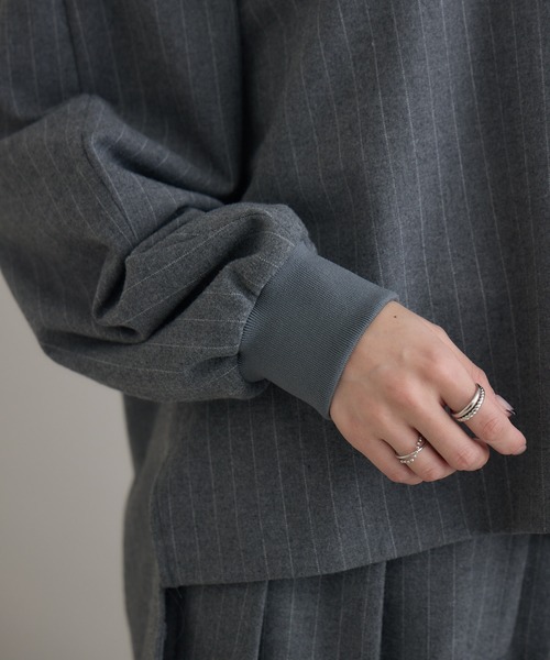 Paradise Picnic（パラダイスピクニック）の「Dignite Collier ソフト起毛ストレッチプルオーバー（シャツ/ブラウス・レディース・チャコールグレー/ブラック・FREE）」の6枚目の写真