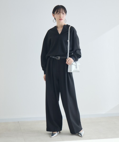 Paradise Picnic（パラダイスピクニック）の「Dignite Collier ソフト起毛ストレッチプルオーバー（シャツ/ブラウス・レディース・チャコールグレー/ブラック・FREE）」の21枚目の写真