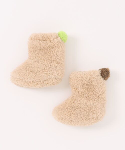 RAGMART（ラグマート）の「ファーブーティ（ソックス/靴下・キッズ・ブルー/オフホワイト/キャメル・FREE）」の3枚目の写真