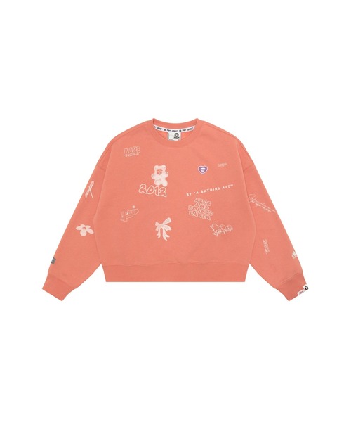 AAPE BY A BATHING APE（エーエイプバイアベイシングエイプ）の「AAPE CREW NECK SWEAT（スウェット・レディース・グレー系その他2/オレンジ・X-SMALL/XX-SMALL）」の2枚目の写真