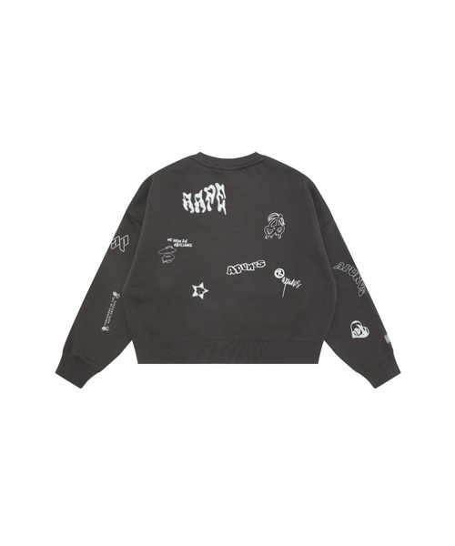 AAPE BY A BATHING APE（エーエイプバイアベイシングエイプ）の「AAPE CREW NECK SWEAT（スウェット・レディース・グレー系その他2/オレンジ・X-SMALL/XX-SMALL）」の9枚目の写真