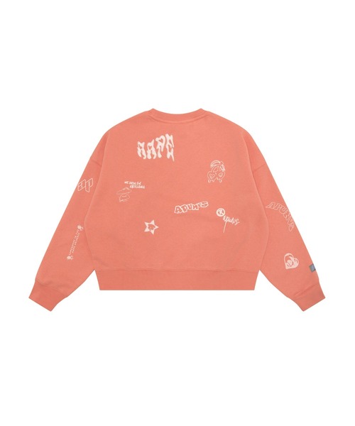 AAPE BY A BATHING APE（エーエイプバイアベイシングエイプ）の「AAPE CREW NECK SWEAT（スウェット・レディース・グレー系その他2/オレンジ・X-SMALL/XX-SMALL）」の6枚目の写真