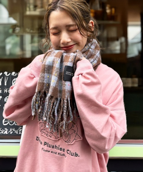 セール】カラーネップチェックマフラー（マフラー）｜DOUBLE NAME