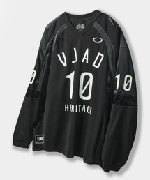 DIMITRI BLACK（ディミトリブラック）の「VLAD Turnover Artwork Logo Rugby Jersey_Black（Tシャツ/カットソー・メンズ）」
