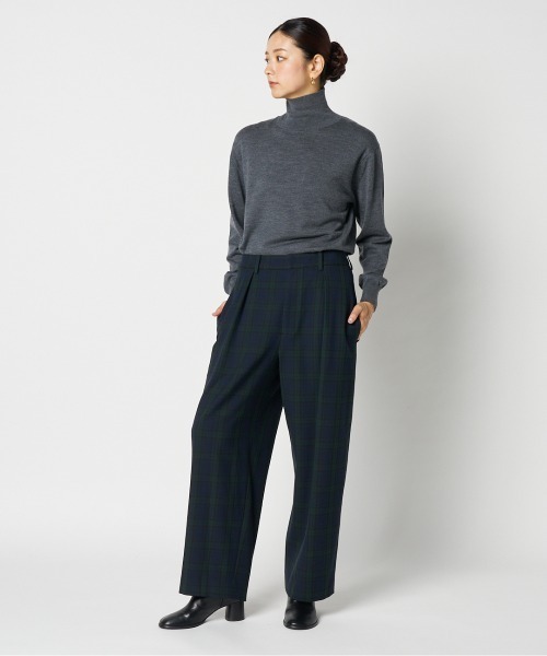 HELIOPOLE（エリオポール）の「CHECK CURVY PANTS（その他パンツ・レディース・グリーン系その他/ブラウン系その他・38/36）」の4枚目の写真