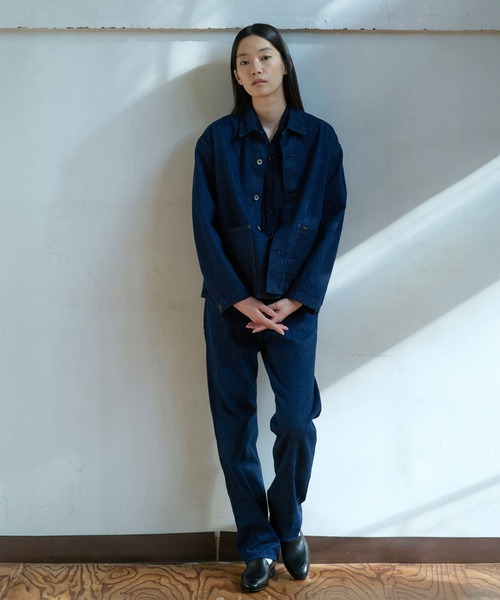 OMNIGOD womens / オムニゴッド] 12oz枷染めデニム カバーオール
