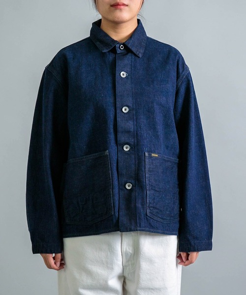 OMNIGOD womens / オムニゴッド] 12oz枷染めデニム カバーオール