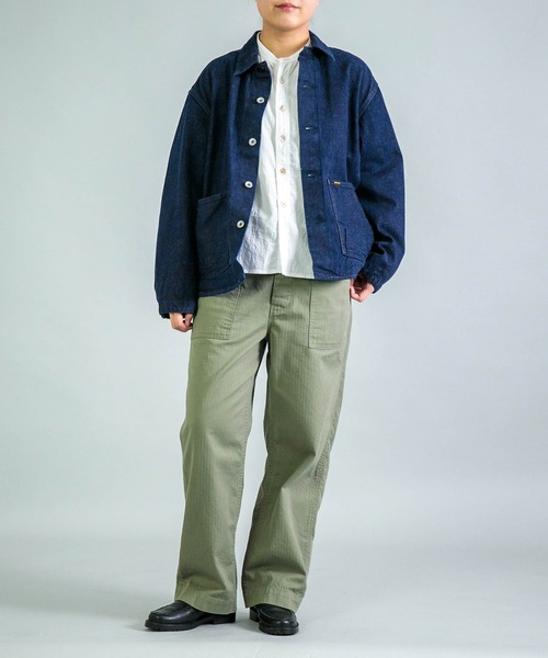 OMNIGOD womens / オムニゴッド] 12oz枷染めデニム カバーオール