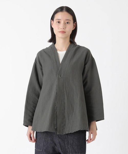 Plantation(プランテーション)の「ダブルYOORYUU T / カーディガン / (O)(カーディガン/ボレロ・レディース・ブラック/オフホワイト/ダークグレー・M size)」の3枚目の写真