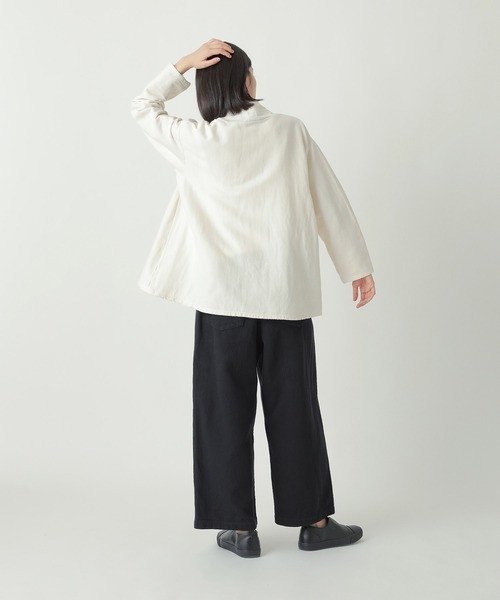 Plantation(プランテーション)の「ダブルYOORYUU T / カーディガン / (O)(カーディガン/ボレロ・レディース・ブラック/オフホワイト/ダークグレー・M size)」の8枚目の写真