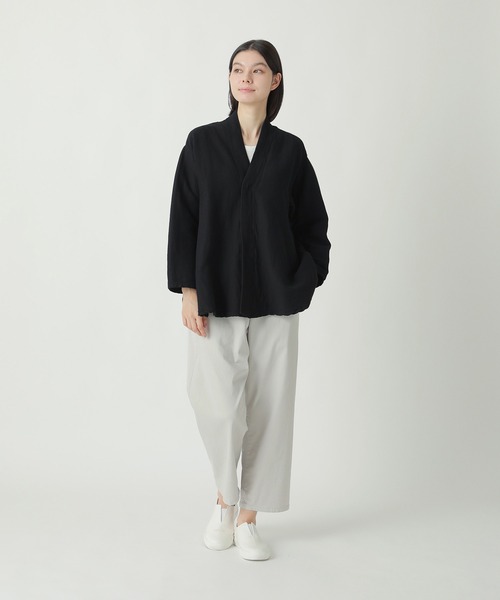 Plantation(プランテーション)の「ダブルYOORYUU T / カーディガン / (O)(カーディガン/ボレロ・レディース・ブラック/オフホワイト/ダークグレー・M size)」の12枚目の写真