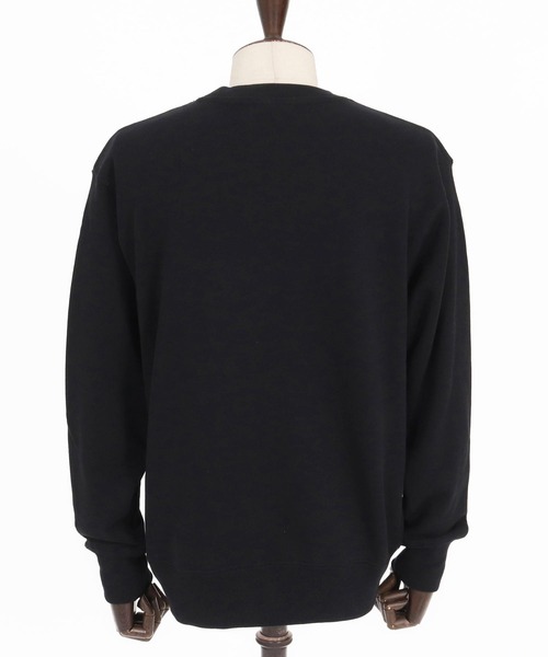 1minute 1second(ワンミニットワンセカンド)の「msw1816-12oz heavy weight sweatshirt with heart patch トレーナー(1M26H220)(スウェット・メンズ・ブラック/ブラック×ピンク/ホワイト・S/M/L/XL)」の9枚目の写真