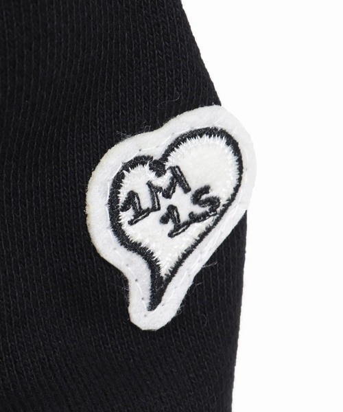 1minute 1second(ワンミニットワンセカンド)の「msw1816-12oz heavy weight sweatshirt with heart patch トレーナー(1M26H220)(スウェット・メンズ・ブラック/ブラック×ピンク/ホワイト・S/M/L/XL)」の14枚目の写真