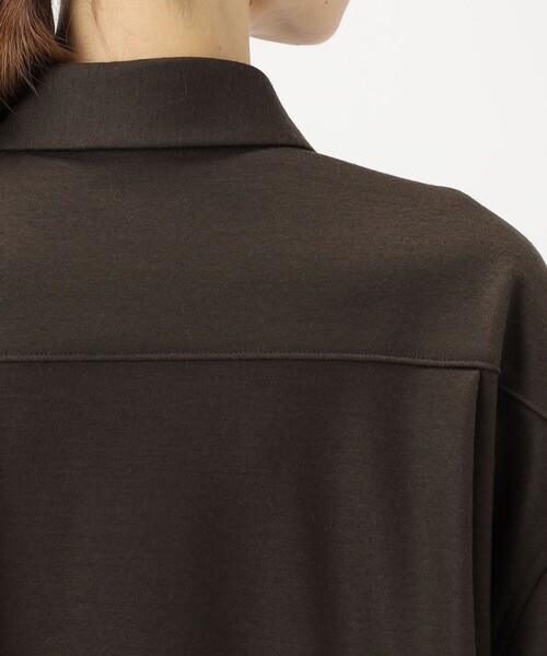 BALLSEY（ボールジィ）の「ウールスムース ビッグシャツ（シャツ/ブラウス・レディース・カーキ/ネイビー・36）」の8枚目の写真