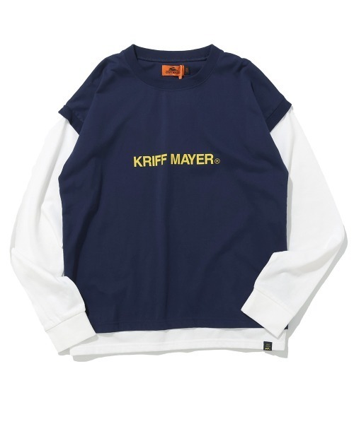 KRIFF MAYER Kid's Collection(クリフメイヤーキッズコレクション)の「【抗ピリング・接触冷感・吸汗速乾】ゆるJOIN-TEE(Tシャツ/カットソー・キッズ・オフホワイト/サックスブルー/オリーブ/ブラック/ネイビー・130/120/160/150/140/170)」の1枚目の写真