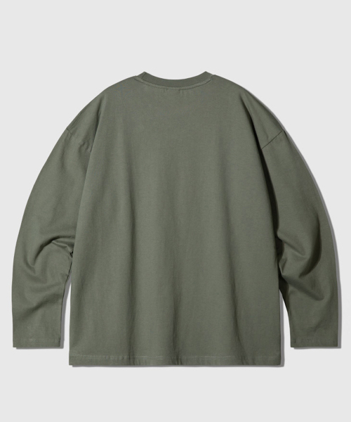 GRANFINNY(グランフィニ)の「ベーシックラウンドロングスリーブ-カーキ(Tシャツ/カットソー・レディース・カーキ・MEDIUM/LARGE/X-LARGE)」の2枚目の写真