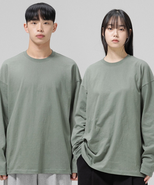 GRANFINNY(グランフィニ)の「ベーシックラウンドロングスリーブ-カーキ(Tシャツ/カットソー・レディース・カーキ・MEDIUM/LARGE/X-LARGE)」の3枚目の写真