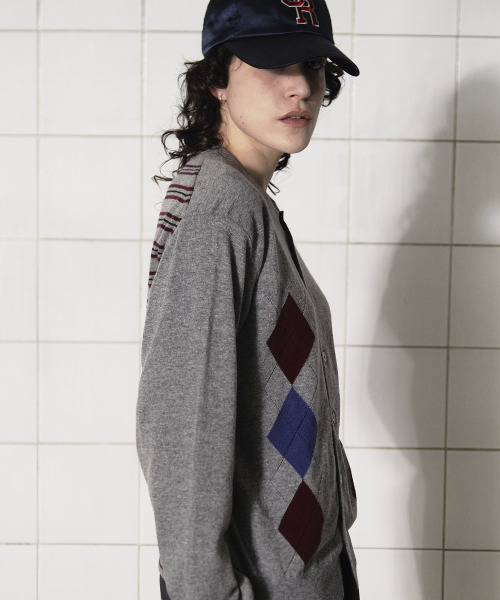 UNALLOYED(アナロイド)の「アーガイルストライプカーディガン / グレー(カーディガン/ボレロ・メンズ・その他・MEDIUM/LARGE)」の7枚目の写真