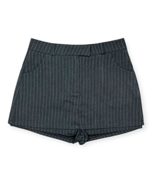 BORN SLIPPY（ボーンスリッピー）の「Classic Pinstripe Mini Skort (Gray)（スカート）」