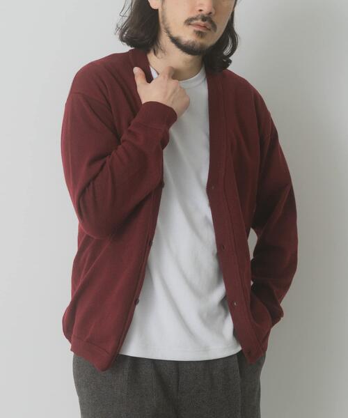ITEMS URBANRESEARCH（アイテムズ アーバンリサーチ）の「SILK×WOOL MIXニットカーディガン（カーディガン/ボレロ・メンズ・ブラック/バーガンディー/ネイビー・MEDIUM/LARGE）」の3枚目の写真