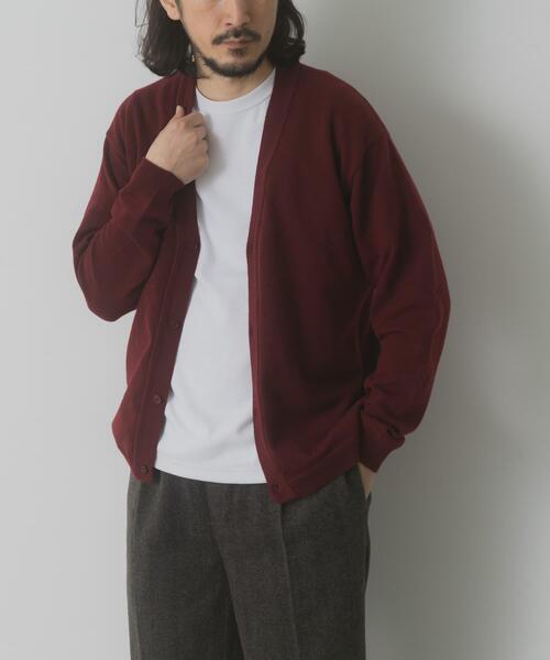 ITEMS URBANRESEARCH（アイテムズ アーバンリサーチ）の「SILK×WOOL MIXニットカーディガン（カーディガン/ボレロ・メンズ・ブラック/バーガンディー/ネイビー・MEDIUM/LARGE）」の22枚目の写真