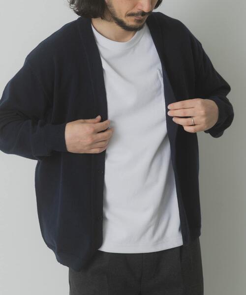 ITEMS URBANRESEARCH（アイテムズ アーバンリサーチ）の「SILK×WOOL MIXニットカーディガン（カーディガン/ボレロ・メンズ・ブラック/バーガンディー/ネイビー・MEDIUM/LARGE）」の18枚目の写真