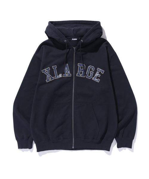XLARGE（エクストララージ）の「PERFORATED LEATHER LOGO ZIP UP HOODED SWEATSHIRT（パーカー・メンズ・ブラック/アッシュ/バーガンディー・S/M/L/XL）」の16枚目の写真