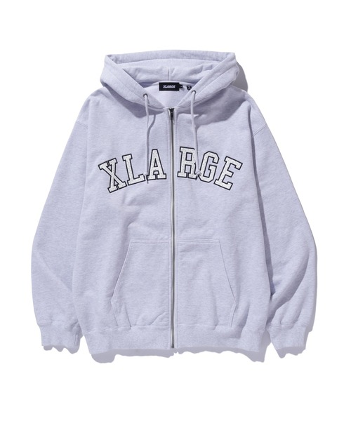 XLARGE（エクストララージ）の「PERFORATED LEATHER LOGO ZIP UP HOODED SWEATSHIRT（パーカー・メンズ・ブラック/アッシュ/バーガンディー・S/M/L/XL）」の17枚目の写真