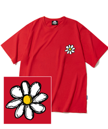 DRAWING DAISY ロゴTシャツ - レッド
