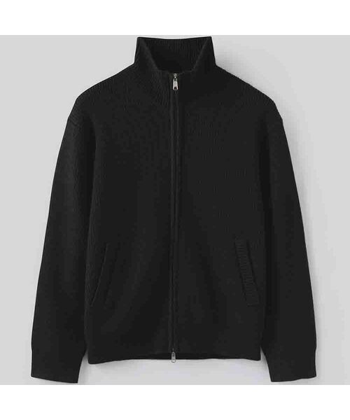 FABREGAT(ファブレガ)の「アロンウールジップアップニット (4COLOR)(ニット/セーター・メンズ・オートミール/チャコール/アイボリー/ブラック・2/3)」の2枚目の写真