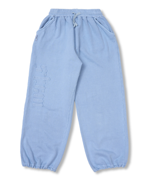 STIGMA(スティグマ)の「Applique STGM Pigment Washed Wide Jogger Pants Sky Blue(スウェットパンツ・メンズ・その他・MEDIUM/LARGE/X-LARGE)」の1枚目の写真