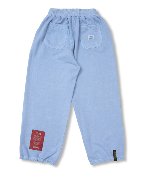 STIGMA(スティグマ)の「Applique STGM Pigment Washed Wide Jogger Pants Sky Blue(スウェットパンツ・メンズ・その他・MEDIUM/LARGE/X-LARGE)」の2枚目の写真