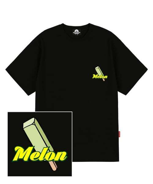 TRIPSHION(トリップション)の「MELON BAR Tシャツ - ブラック(Tシャツ/カットソー・メンズ・その他・LARGE/MEDIUM/X-LARGE)」の1枚目の写真
