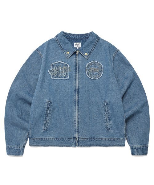 DENIM RAWCUT EMB JACKET BLUE(CV2DFUB902A)