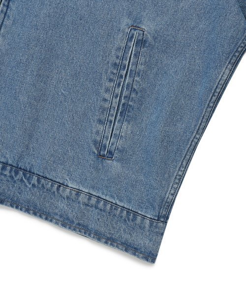 Cavish(カビシ)の「DENIM RAWCUT EMB JACKET BLUE(CV2DFUB902A)(デニムジャケット・レディース・ブルー・LARGE/MEDIUM)」の5枚目の写真