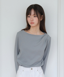 SLIM BOAT T-SHIRT_BLUE GRAY