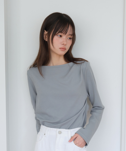 YUPPE(ヨッペ)の「SLIM BOAT T-SHIRT_BLUE GRAY(Tシャツ/カットソー・レディース・その他・ONE SIZE)」の4枚目の写真